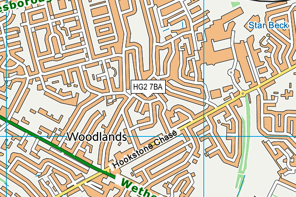 HG2 7BA map - OS VectorMap District (Ordnance Survey)