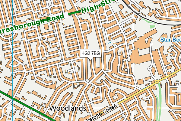 HG2 7BG map - OS VectorMap District (Ordnance Survey)