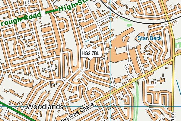 HG2 7BL map - OS VectorMap District (Ordnance Survey)