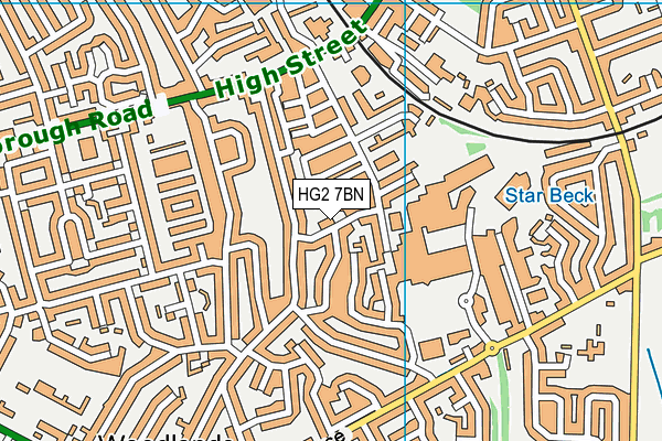 HG2 7BN map - OS VectorMap District (Ordnance Survey)