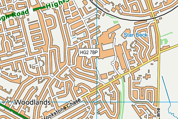 HG2 7BP map - OS VectorMap District (Ordnance Survey)