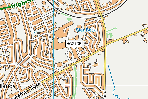HG2 7DB map - OS VectorMap District (Ordnance Survey)