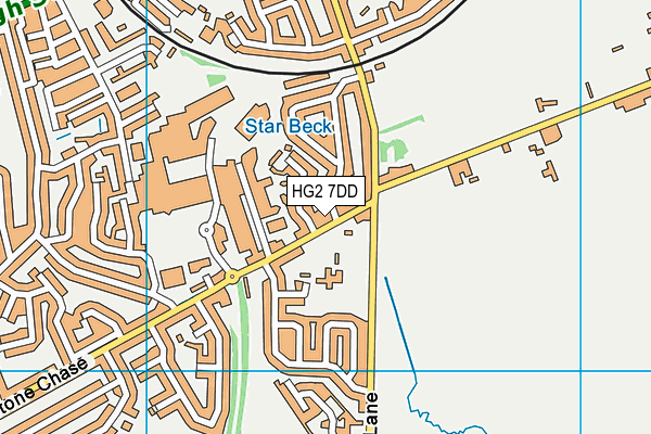 HG2 7DD map - OS VectorMap District (Ordnance Survey)