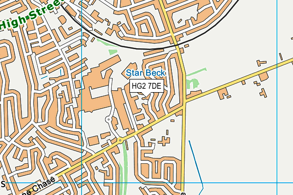 HG2 7DE map - OS VectorMap District (Ordnance Survey)