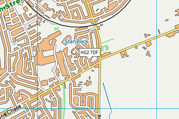 HG2 7DF map - OS VectorMap District (Ordnance Survey)