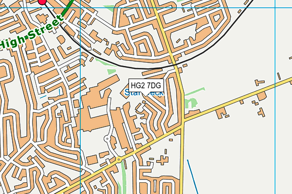 HG2 7DG map - OS VectorMap District (Ordnance Survey)