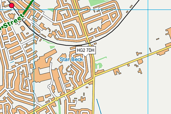 HG2 7DH map - OS VectorMap District (Ordnance Survey)