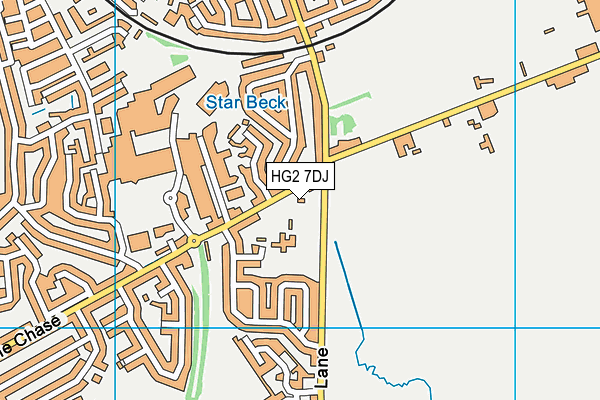 HG2 7DJ map - OS VectorMap District (Ordnance Survey)