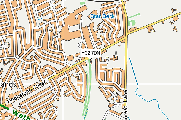 HG2 7DN map - OS VectorMap District (Ordnance Survey)