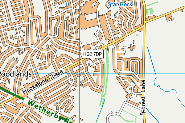 HG2 7DP map - OS VectorMap District (Ordnance Survey)