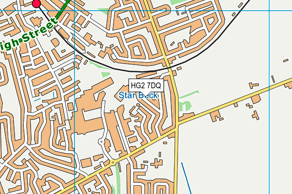 HG2 7DQ map - OS VectorMap District (Ordnance Survey)