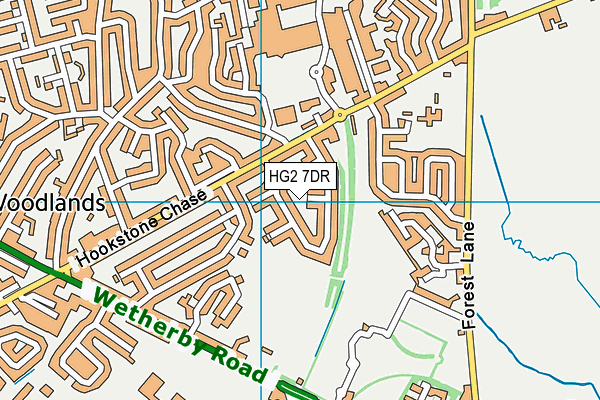 HG2 7DR map - OS VectorMap District (Ordnance Survey)
