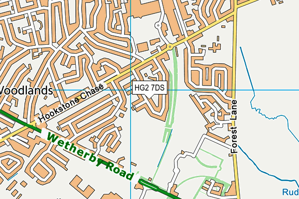 HG2 7DS map - OS VectorMap District (Ordnance Survey)