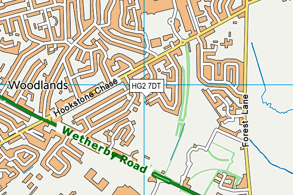 HG2 7DT map - OS VectorMap District (Ordnance Survey)