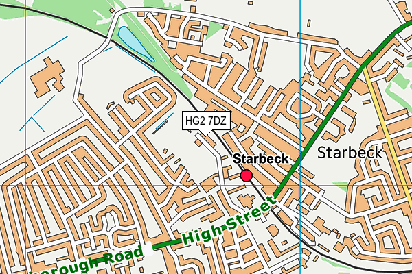 HG2 7DZ map - OS VectorMap District (Ordnance Survey)