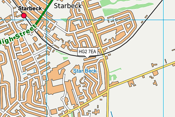 HG2 7EA map - OS VectorMap District (Ordnance Survey)