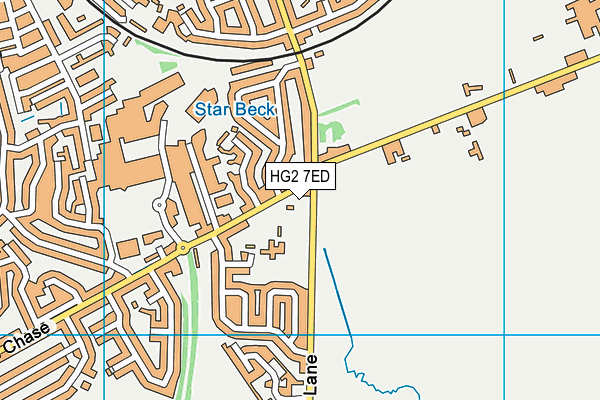 HG2 7ED map - OS VectorMap District (Ordnance Survey)