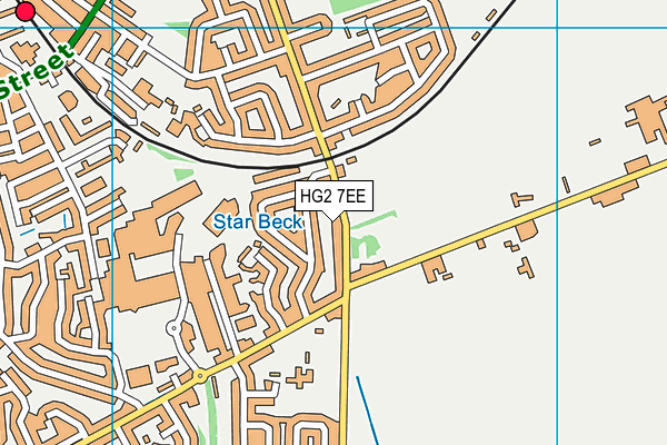 HG2 7EE map - OS VectorMap District (Ordnance Survey)