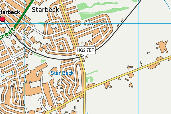 HG2 7EF map - OS VectorMap District (Ordnance Survey)
