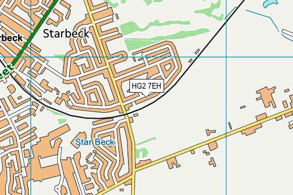 HG2 7EH map - OS VectorMap District (Ordnance Survey)