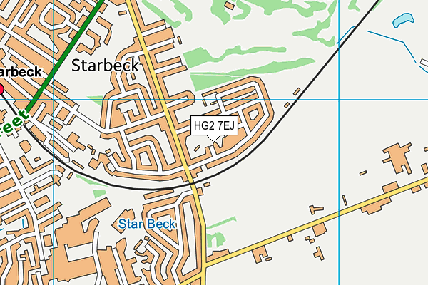 HG2 7EJ map - OS VectorMap District (Ordnance Survey)