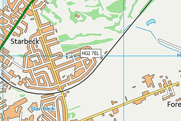 HG2 7EL map - OS VectorMap District (Ordnance Survey)