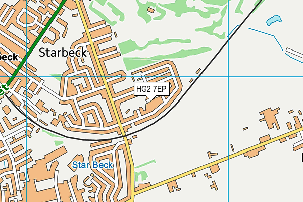 HG2 7EP map - OS VectorMap District (Ordnance Survey)