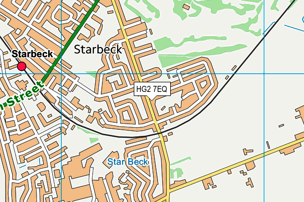 HG2 7EQ map - OS VectorMap District (Ordnance Survey)