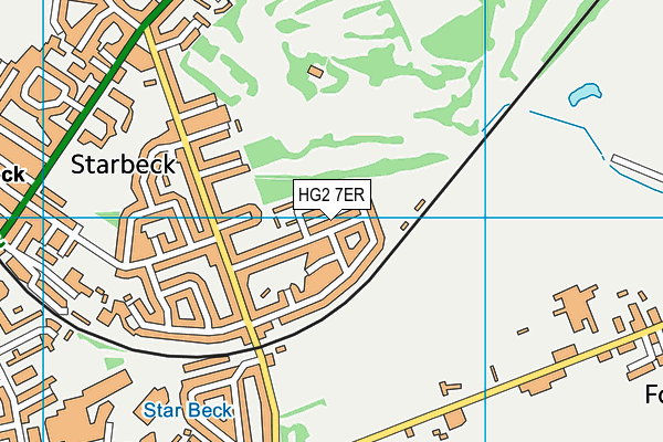 HG2 7ER map - OS VectorMap District (Ordnance Survey)