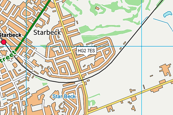 HG2 7ES map - OS VectorMap District (Ordnance Survey)