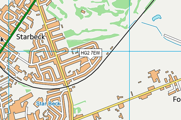 HG2 7EW map - OS VectorMap District (Ordnance Survey)