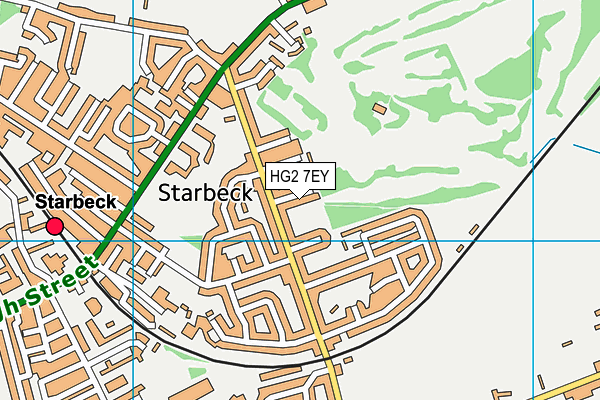 HG2 7EY map - OS VectorMap District (Ordnance Survey)