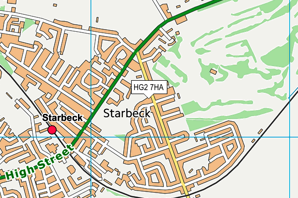 Belmont Park (Harrogate) map (HG2 7HA) - OS VectorMap District (Ordnance Survey)