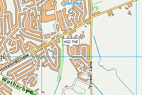 HG2 7HE map - OS VectorMap District (Ordnance Survey)