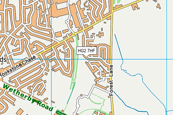 HG2 7HF map - OS VectorMap District (Ordnance Survey)