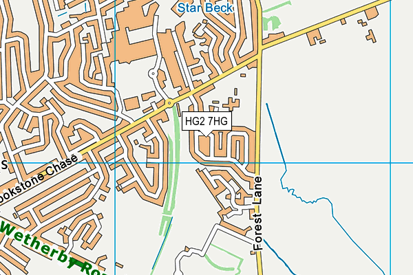 HG2 7HG map - OS VectorMap District (Ordnance Survey)