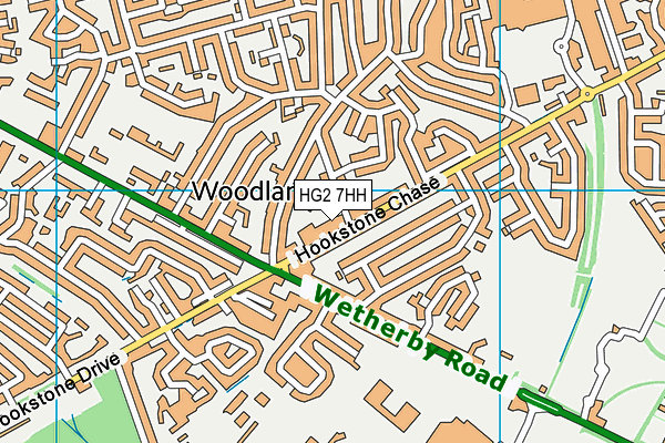 HG2 7HH map - OS VectorMap District (Ordnance Survey)
