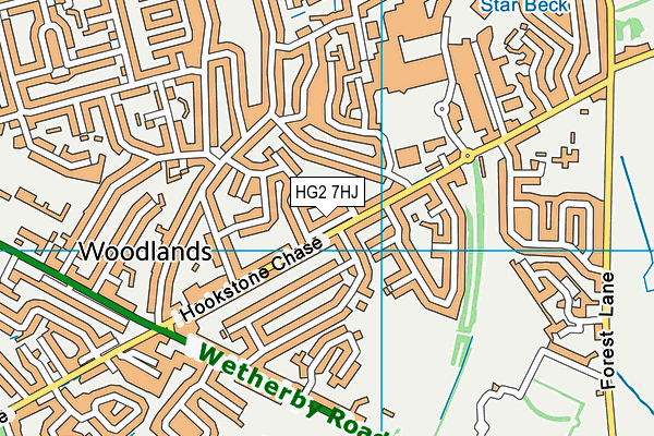 HG2 7HJ map - OS VectorMap District (Ordnance Survey)