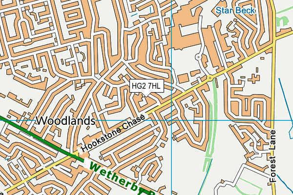 HG2 7HL map - OS VectorMap District (Ordnance Survey)