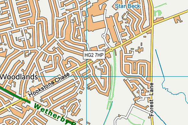 HG2 7HP map - OS VectorMap District (Ordnance Survey)