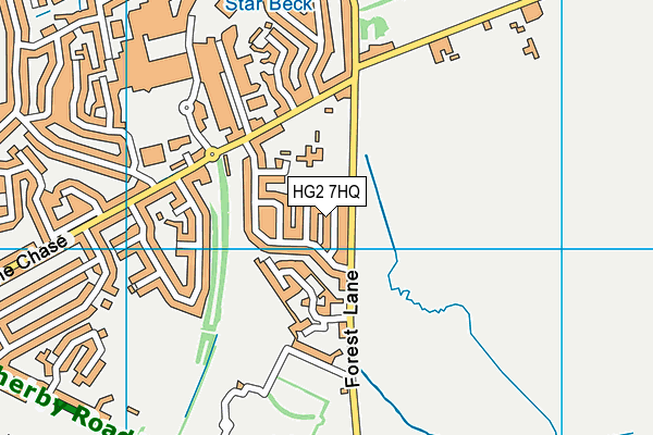 HG2 7HQ map - OS VectorMap District (Ordnance Survey)