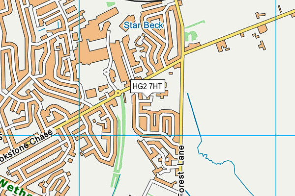 HG2 7HT map - OS VectorMap District (Ordnance Survey)