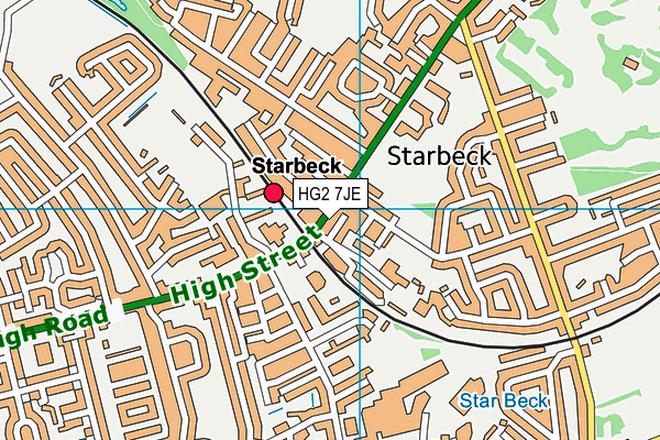 HG2 7JE map - OS VectorMap District (Ordnance Survey)