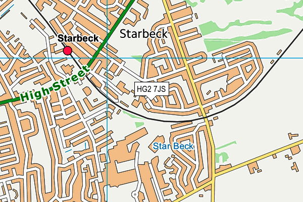 HG2 7JS map - OS VectorMap District (Ordnance Survey)