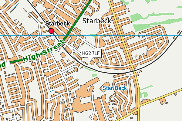 HG2 7LF map - OS VectorMap District (Ordnance Survey)