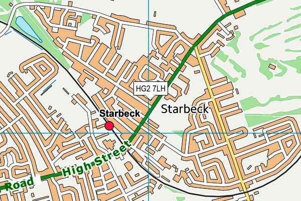 HG2 7LH map - OS VectorMap District (Ordnance Survey)