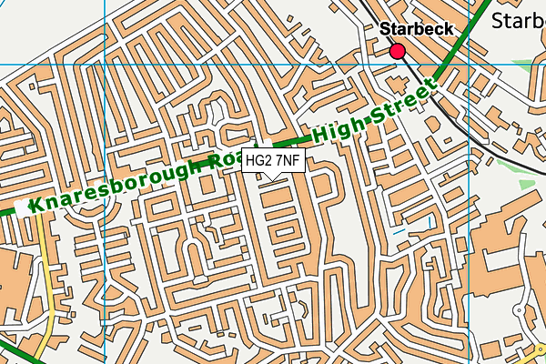 HG2 7NF map - OS VectorMap District (Ordnance Survey)