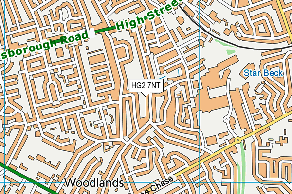 HG2 7NT map - OS VectorMap District (Ordnance Survey)