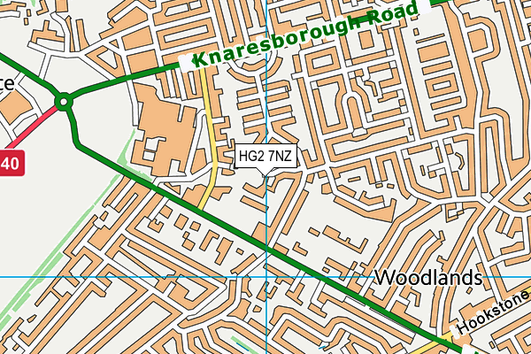 HG2 7NZ map - OS VectorMap District (Ordnance Survey)