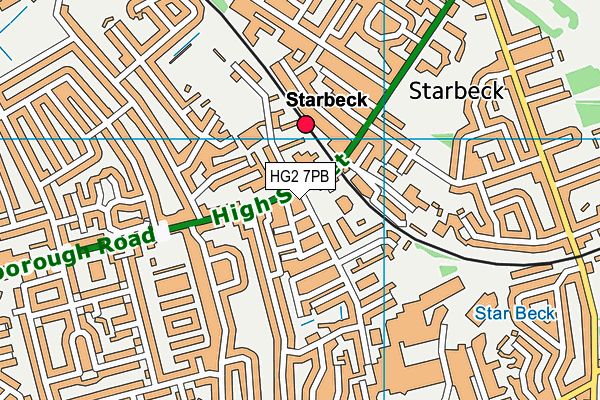 HG2 7PB map - OS VectorMap District (Ordnance Survey)